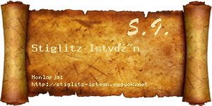 Stiglitz István névjegykártya